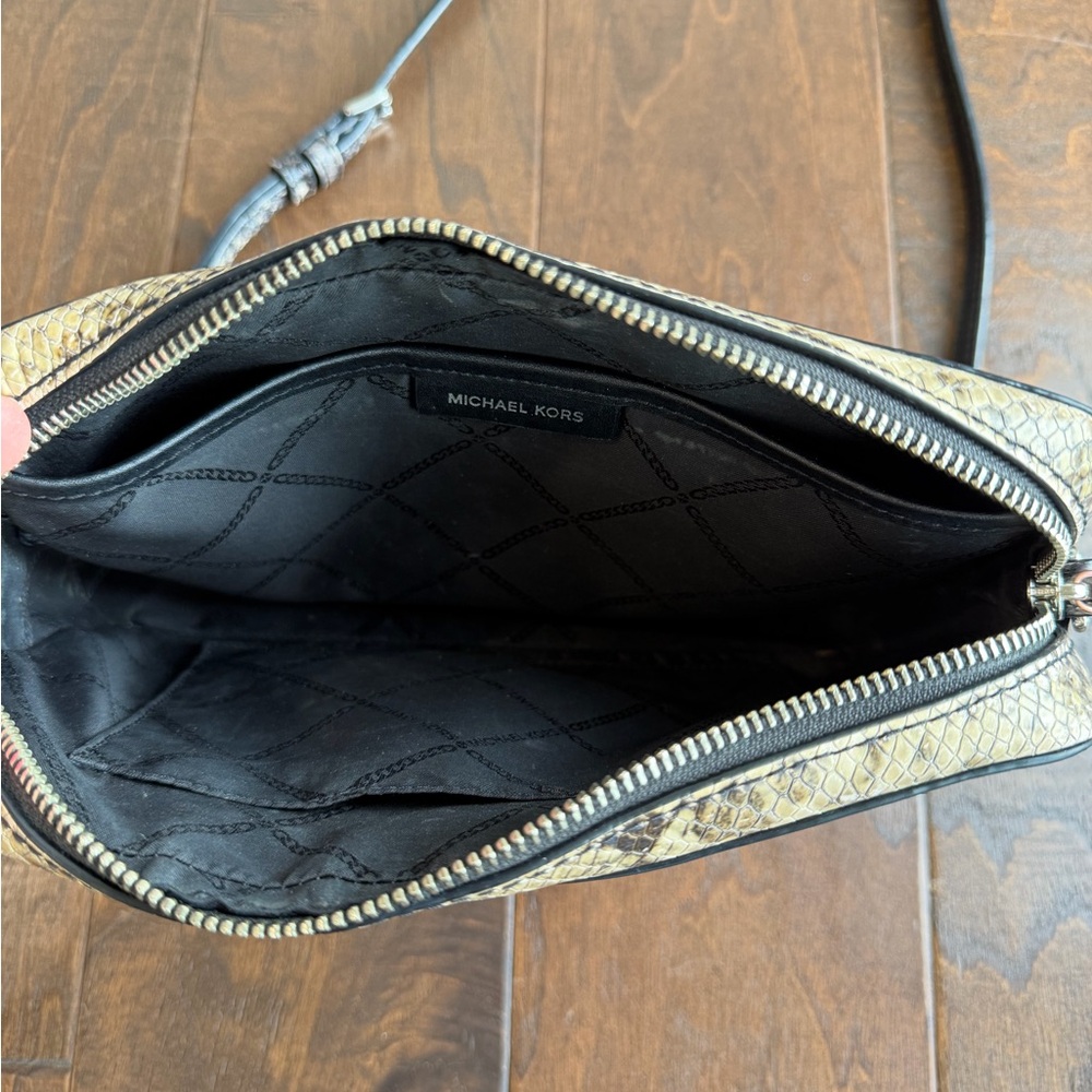 Michael Kors Bags Snakeskin Print Crossbody Bag - Picture 6 of 9